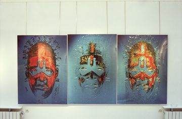 Vue de l'exposition « Autopsie d'un masque », Galerie Jacqueline Blanquet, Paris, 1985