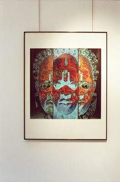 Vue de l'exposition « Autopsie d'un masque », Galerie Jacqueline Blanquet, Paris, 1985