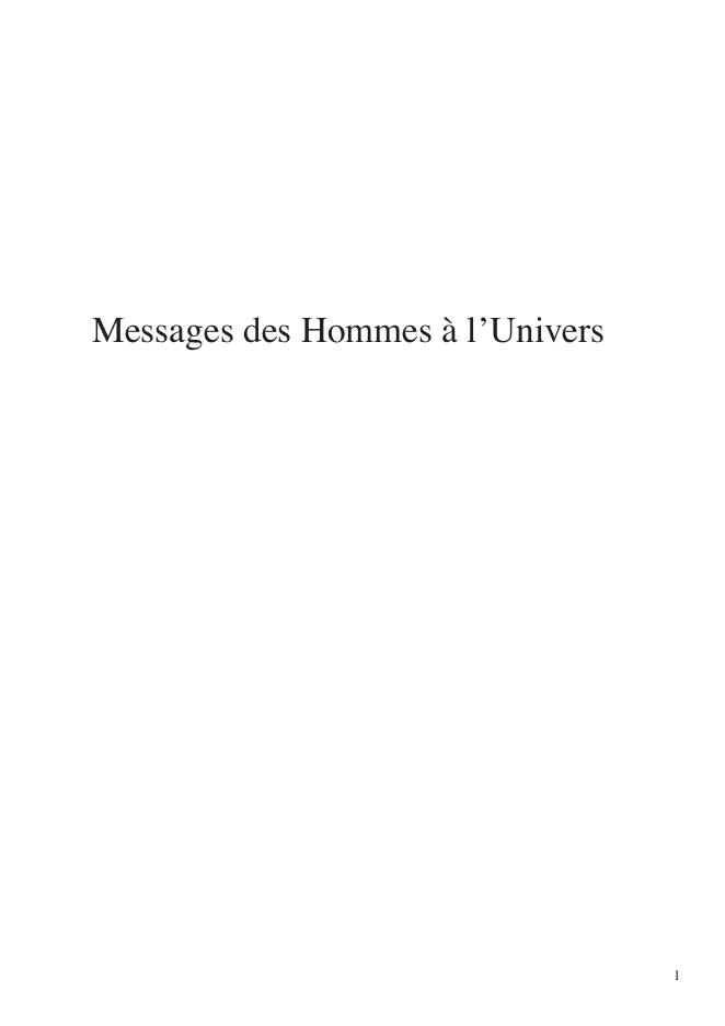 Messages from Humankind to the Universe, mock-up of the book