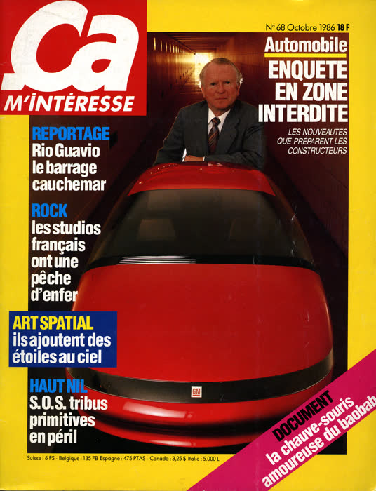 «Art spatial : ils ajoutent des étoiles au ciel», Ça m'intéresse, n.º 68, octubre de 1986, página 1