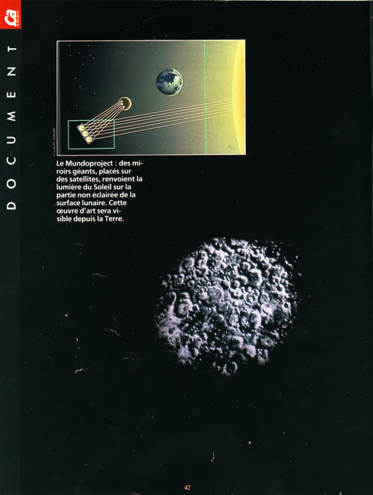 «Art spatial : ils ajoutent des étoiles au ciel», Ça m'intéresse, n.º 68, octubre de 1986, página 3