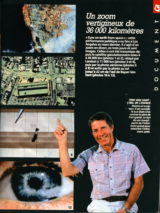 «Art spatial : ils ajoutent des étoiles au ciel», Ça m'intéresse, n.º 68, octubre de 1986, página 5