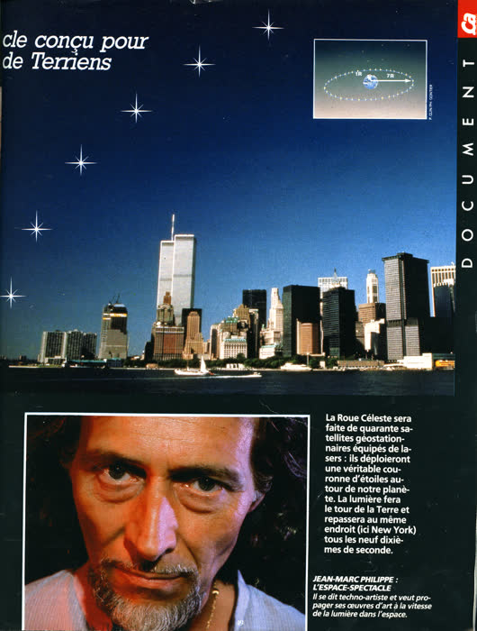 «Art spatial : ils ajoutent des étoiles au ciel», Ça m'intéresse, n.º 68, octubre de 1986, página 9
