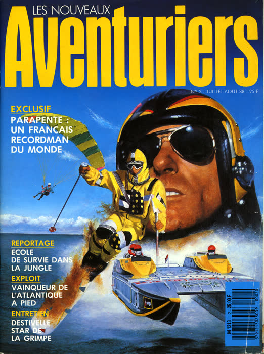 «Les pionniers de l'art spatial», Les Nouveaux Aventuriers, n.º 2, julio – agosto de 1988, página 1