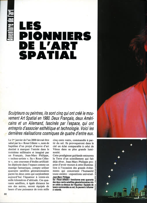 «Les pionniers de l'art spatial», Les Nouveaux Aventuriers, n.º 2, julio – agosto de 1988, página 2