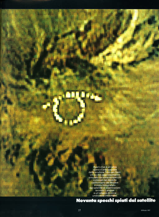 Reportaje sobre el arte espacial, pM (Arnoldo Mondadori, Milán), febrero de 1987, página 11